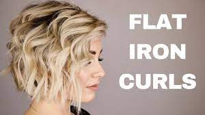 How To Curl With A Flat Iron Short Hair Youtube