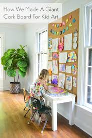 A Diy Cork Wall For Kid Art Young