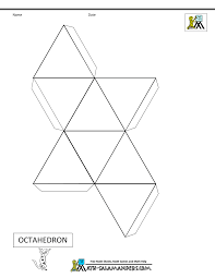 Geometry Clip Art Octahedron Net Tabs Paper Models Geometry Clipart 3d Geometric Shapes