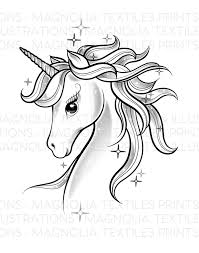 Image de licorne et le font en noir kawaii : Illustration Noir Et Blanc Licorne Licorne Imprimable Etsy Licorne Coloriage Illustration Licorne Illustration Noire