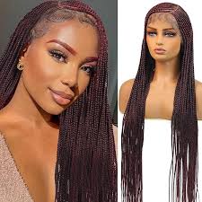 Amazon.com : Suntefic Knotless Box Braided Wigs for Black Women Glueless  Double Full Lace Front Human Hair Blended Lightweight Hand Braid Wig with  Baby Hair (Ombre Black to Blonde, 30 Inch) :