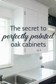 I shared all of the details about the process i used to get a perfectly smooth paint finish even with deep wood grain of our oak cabinets. Painting Oak Cabinets White An Amazing Transformation Lovely Etc