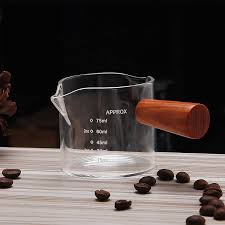 You can view more details on each measurement unit: Buy 1 Pack Double Spouts Measuring Triple Pitcher Milk Cup With Wood Handle 75ml Espresso Shot Glasses Parts Clear Glass By Bcnmviku Online In Kazakhstan B06xpx3bcp
