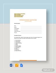 Maybe you would like to learn more about one of these? Interior Design Quotation Template Google Docs Word Apple Pages Template Net
