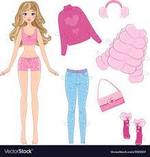 Here are the 15 most popular these free paper dolls are easy to download and print. Paper Doll With Winter Clothes Download A Free Preview Or High Quality Adobe Illustrator Ai Eps Pdf And Paper Dolls Clothing Barbie Paper Dolls Paper Dolls