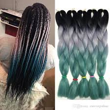 The whole process of crocheting straight hair starts with cornrow braids which you make out of your natural hair all over the head. Jumbo Braid Kanekalon Hair Three Tone Xpression Ombre Braiding African Crochet Braids 24 Inch 100g Synthetic Hair Blonde White Blue Green From Cutevirginhair 3 76 Dhgate Com