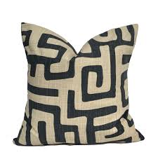 Tan Geometric Pillow Cover Tan Ecru Tribal Decorative Etsy Geometric Pillow Covers Geometric Pillow Black Throw Pillows