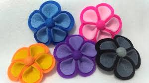 Nah, itu dia bunga matahari dari kain flanel sudah jadi dan siap dijadikan sebagai penghias ruangan. Tutorial Bros Bunga Kamboja Dari Kain Flanel How To Make A Felt Flower Brooch Youtube