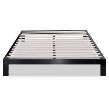 Zinus suzanne 37 inch metal and wood platform bed frame / solid wood & steel construction / no box spring needed / wood slat support / easy assembly, chestnut brown, queen. King Arnav Steel 2000 Platform Bed Frame Zinus Target