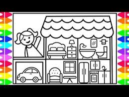 How To Draw A Baby Doll House For Kids Doll House Drawing Doll House Coloring Pages Kids Youtube In 2020 Coloring Pages Baby Doll House Cool Coloring Pages