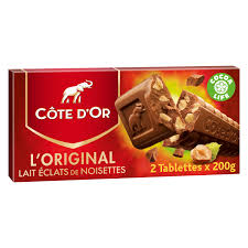 Chocolat Au Lait Eclats Noisettes Cote D Or Les 2 Tablettes De 200 G A Prix Carrefour