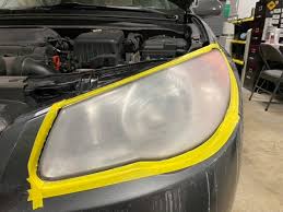 If you don't have a headlight restoration kit handy, multiple high grade wet and dry sand papers can do the job along with some soapy water. Palm Wash Mount Pleasant Sc 2021