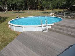 Round Above Groundpool With Composite Decking Comal County Flickr Photo Sharing Best Above Ground Pool Backyard Pool Above Ground Pool Landscaping