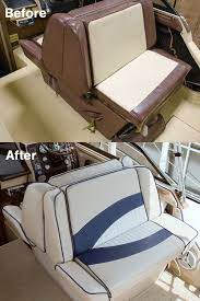 How To Reupholster Back To Back Boat Lounge Seats Boat Upholstery Diy Boat Seats Boat Restoration