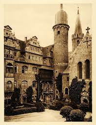 1924 germany merseburg cathedral palace castle coutyard original gr3 reisen deutschland burg urlaub