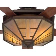 Mission 4 light tiffany style stained glass ceiling fan unique element which connects chandelier with a hanging ventilator. Hunter 21978 Bronze Mission 54 5 Blade Ceiling Fan Blades And Light Kit Included Lightingshowplace Com