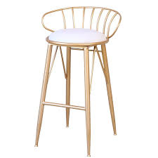 New Nordic Bar Stool Wrought Iron Bar Chair Gold Home High Stool Modern Dining Chair Metal Wire B Metal Dining Chairs Iron Bar Stools Dining Room Chairs Modern