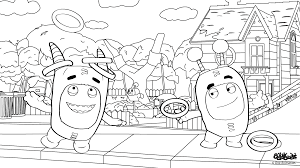 Download or print this amazing coloring page: Oddbods Coloring Book