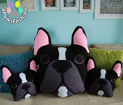 Black And White Bulldog Stuffed Animal Black Gray White French Bulldog Stuffed Toy Frenchie Pattern Pillow Ooak Buzz 4pawslovers Handmade Home Decor Handmade Home Toy Bulldog