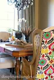 Deck out the dining room with rattan chairs to give the space some texture. Dimples And Tangles Dining Room Host Chairs Ta Da Host Chairs Dinning Room Chairs Reupholster Furniture