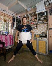 Hetal Dave Wearing Traditional Sumo Mawashi Editorial Stock Photo