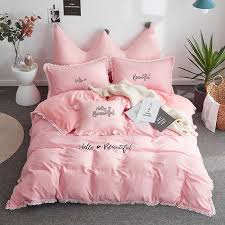 Fast dispatch from assorted brands natural home artex. Pink Embroidery Bedding Set Luxury Bed Sheets Quilt Cover Pillowcase Family Set Comfortable Breathable Comforter Bedding Sets Bedding Sets Aliexpress