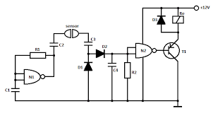 Connect the circuit as follows: Simple Water Detector Circuit