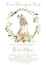 Here, you can choose one of the templates which have different design. Bunny Birthday Invitation Editable Bunny Invite First One Two Girl Easter Templett Digita Template Spring Birthday Party Bunny Birthday Bunny Invitations