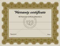 Special Warranty Certificate Templates Free 123certificate Templates Certificate Templates Certificate Templates