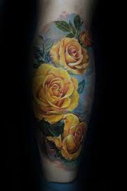 90 Realistic Rose Tattoo Designs For Men Floral Ink Ideas Yellow Rose Tattoos Rose Tattoos Rose Tattoo Design