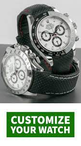 at everest bands we love racing leather on a daytona which strap combo do you prefer customize watches for men swiss army watches mens designer watches
