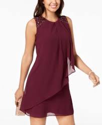 Jessica Howard Petite Embellished Chiffon Overlay Dress Red 12p Embellished Chiffon Overlay Dress Dresses