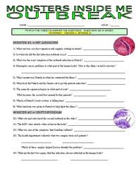 Monsters Inside Me Outbreak Biology Video Worksheet Tpt
