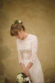 Wild Flowers In Her Hair A Relaxed Rustic And Intimate Wedding In The South Of France Love My Dress Uk Wedding Blog Wedding Directory Cotton Wedding Dresses Short