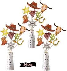 Western theme party western party ideas: Amazon Com Kauayurk Western Cowboy Party Decorations Centerpiece Sticks 25pcs Western Theme Table Topper Supplies Wild West Cowboy Theme Birthday Table Decor Sign Photo Booth Props Health Personal Care