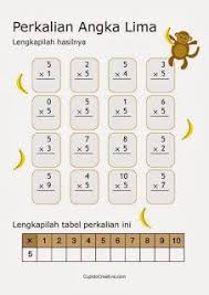 Belajar Anak Perkalian Angka 5 Belajar Perkalian Anak