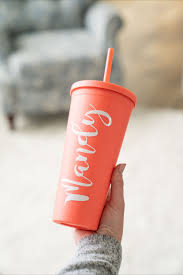Strata Cups Tumbler Cups With Lids 4pack 220z Colored Acrylic Double Wall Cup Orange Tumbler Cup Reusable Cups Diy Kids Party Favors Bridesmaid Cups