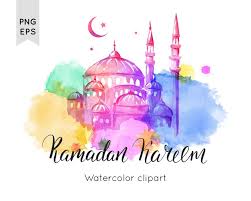 Ramadan Watercolor Clipart Ramadan Printable Vector Clipart Eid Mubarak Banner Mosque Clipart Islamic Printable Ramadan Card In 2021 Ramadan Ramadan Kareem Poster Background Design