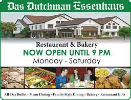 Essenhaus Restaurant Bakery Are Both Now Open Until 9pm Monday Through Saturday The Days Are Longer And So Are Our Hours Restaurant Travel Dreams Vacation