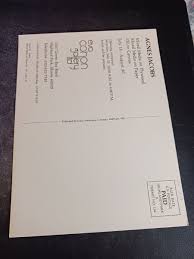 vtg Agnes Jacobs art exhibition invitation Sculpture Eva Cohon Gallery  unposted