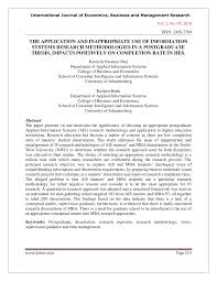 Toto je archivovaný server pre školský rok 2019/2020. Pdf The Application And Inappropriate Use Of Information Systems Research Methodologies In A Postgraduate Thesis Impacts Positively On Completion Rate In Higher Education System