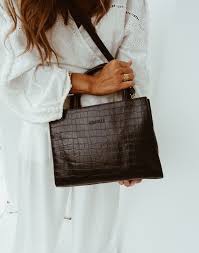 Souvenir Croco Black Neuville Handbag Display Sassy Bags Bags
