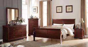 This bedroom set is made from hardwood and veneers. Louis Philippe Youth Sleigh Bedroom Set Cherry Acme Furniture Furniture Cart