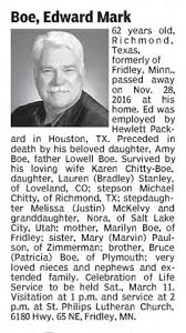 Edward Mark Boe (1954-2016)