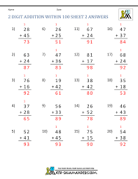 Click on the hyperlink to download the pdf and print out the pages for use in your classes. 2 Digit Addition Worksheets