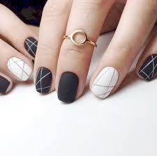 Trendy geometric nail design will be able to pleasantly surprise those who like classic french as well as those who like bold experiments in the field of nail art. 51 Geometric Nail Art Designs You Need To Try In 2019 Beautiful Wiki