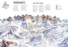 Hotels, b&b, residence and holiday apartments. San Martino Di Castrozza Ski Piste Map Ski Maps Resort Info Pistepro