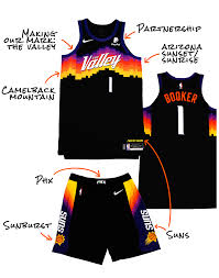 City edition the numbers dont gel with the purple, maybe white outline? The Valley Phoenix Suns