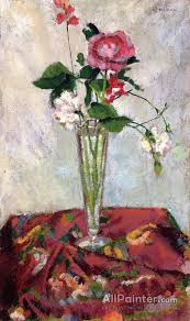 Oil tubes and brushes on working desk. Auguste Herbin Vase Of Flowers Oil Painting Reproductions For Sale Allpainter Online Gallery
