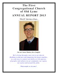 The First Congregational Church of Old Lyme ANNUAL REPORT 2013